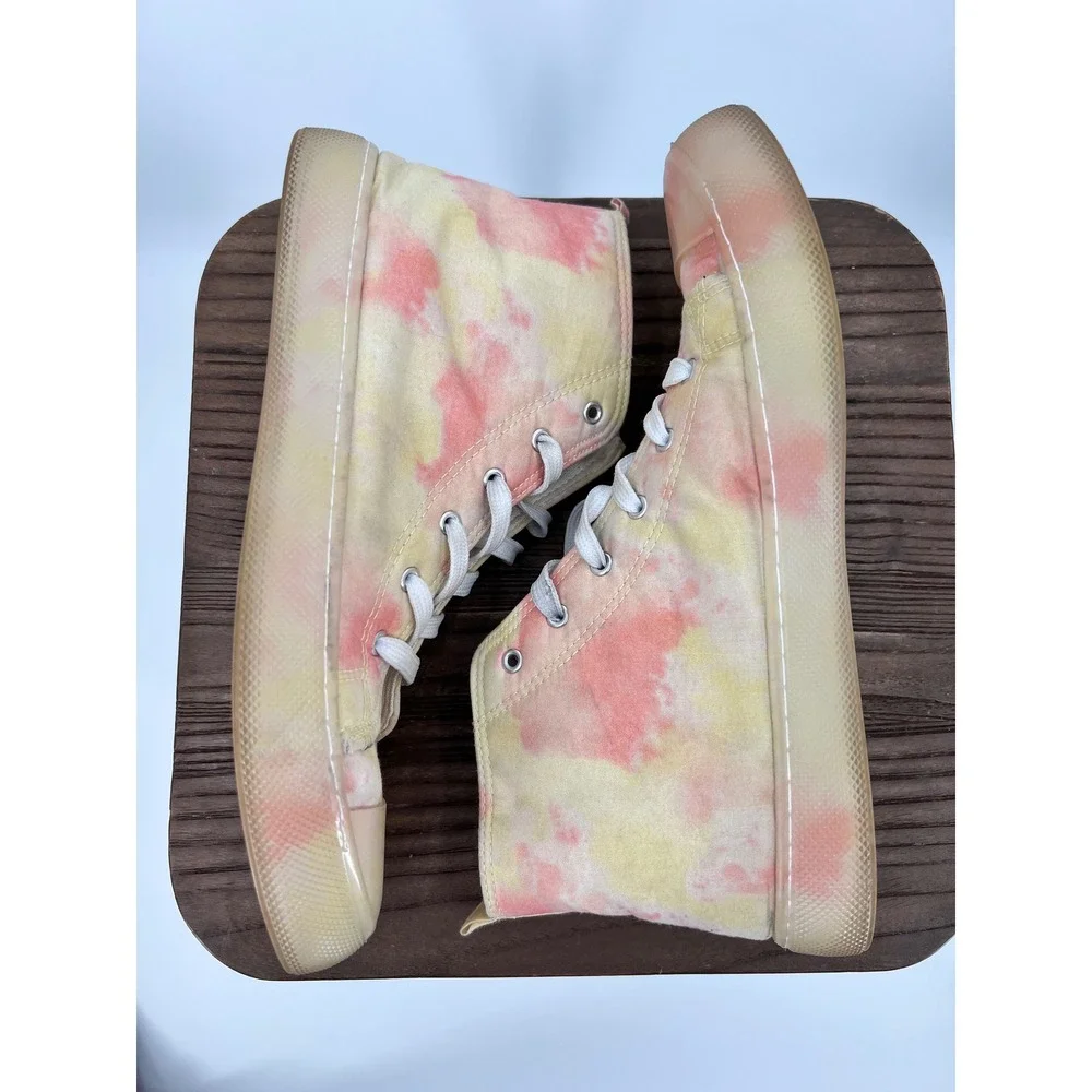 Vintage Havana Rewind Tie Dye Multi Pink Yellow High Top Sneakers Womens 9.5